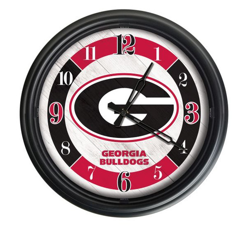 University of Georgia (G) Indoor/Outdoor LED Wall Clock Image 1