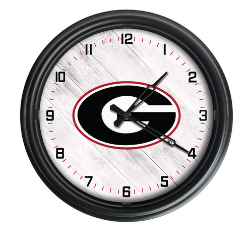 University of Georgia (G) Indoor/Outdoor LED Wall Clock