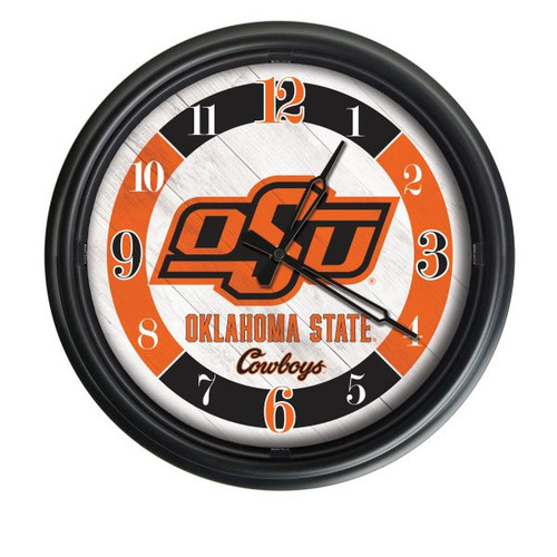 Oklahoma State University Indoor/Outdoor LED Wall Clock Image 1