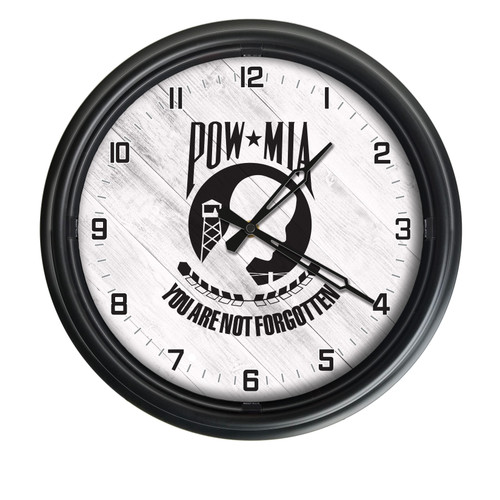 POW/MIA Indoor/Outdoor LED Wall Clock