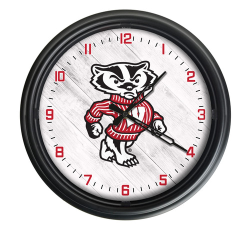 University of Wisconsin (Badger) Indoor/Outdoor LED Wall Clock