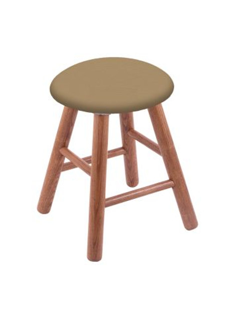 Vanity Stool - Oak Smooth Legs, Medium Finish, Canter Sand Seat Image 1