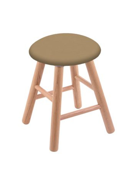 Vanity Stool - Oak Smooth Legs, Natural Finish, Canter Sand Seat Image 1