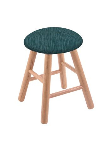 Vanity Stool - Oak Smooth Legs, Natural Finish, Graph Tidal Seat Image 1