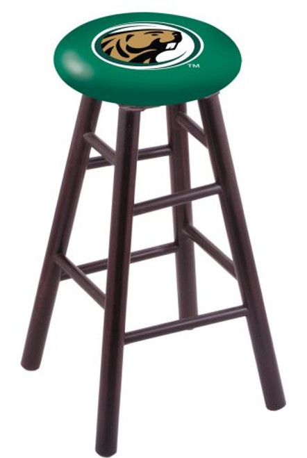 Wood Bar Stool w/ "Bemidji State University" Logo Seat Image 1