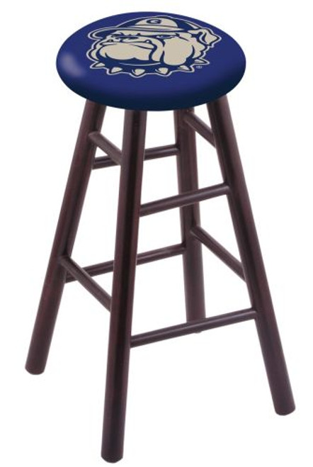 Wood Bar Stool w/ "Georgetown University" Logo Seat Image 1