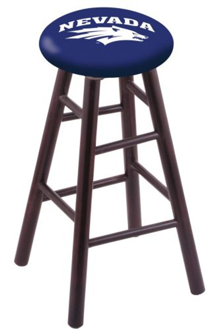 Wood Bar Stool w/ "University of Nevada Reno" Logo Seat Image 1