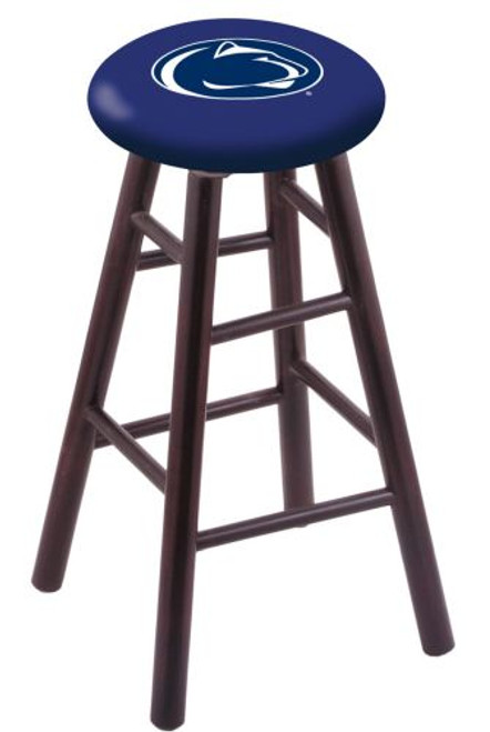 Wood Bar Stool w/ "Penn State University" Logo Seat Image 1