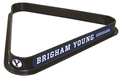 Brigham Young Pool Rack w/ Cougars Logo - Billiard Triangle Image 1