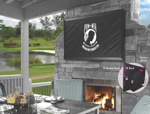 POW-MIA Outdoor TV Cover w/ Military Logo