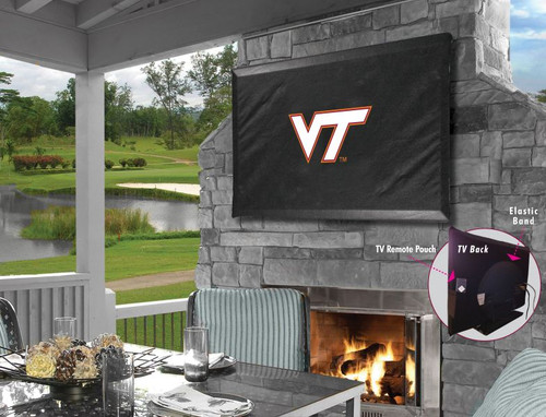 Virginia Tech Outdoor TV Cover w/ Hokies Logo Image 1