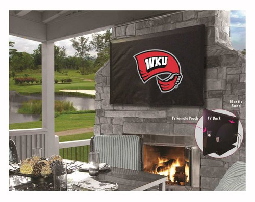 Western Kentucky Outdoor TV Cover w/ Hilltoppers Logo Image 1