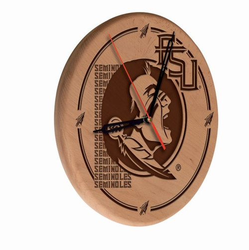 Florida State Solid Wood Engraved Clock Image 1