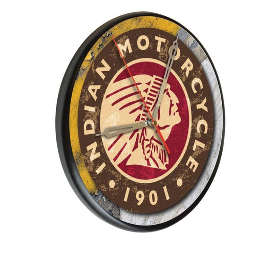 Indian Motorcycle Solid Wood Clock Image 1