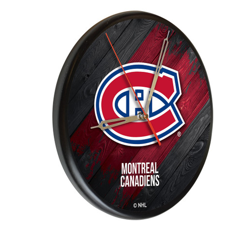 Montreal Canadiens Solid Wood Clock Image 1