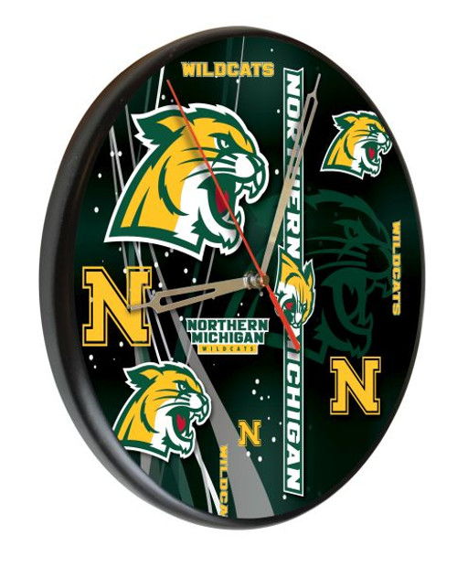 Northern Michigan University Solid Wood Clock Image 1