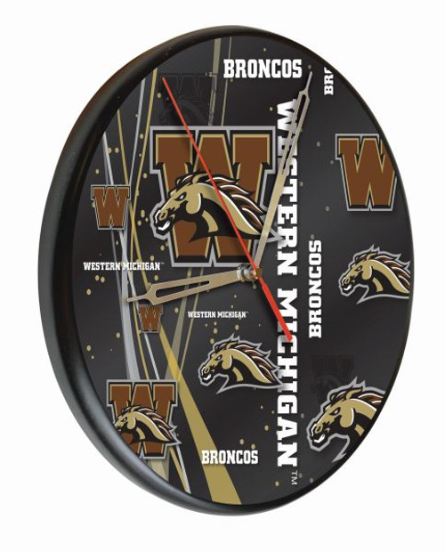 Western Michigan University Solid Wood Clock Image 1