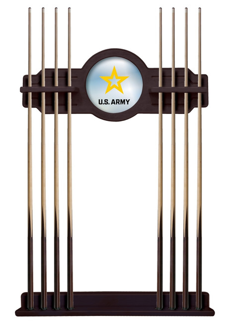 United States Army Cue Rack w/ Officially Licensed Team Logo (English Tudor) Image 1