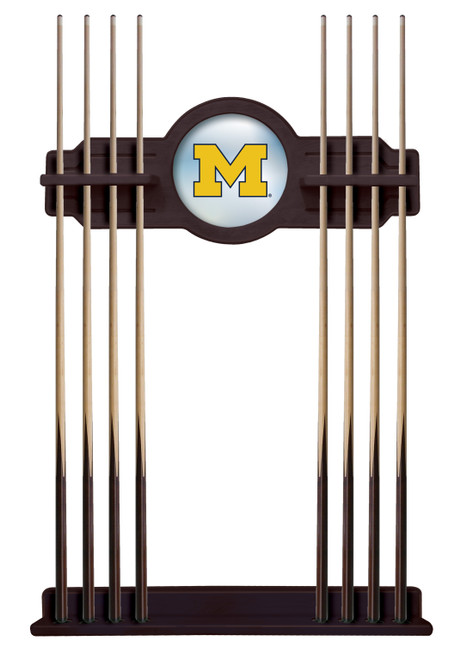 University of Michigan Cue Rack w/ Officially Licensed Team Logo (English Tudor) Image 1