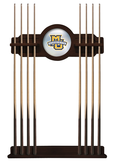 Marquette University Cue Rack w/ Officially Licensed Team Logo (English Tudor) Image 1