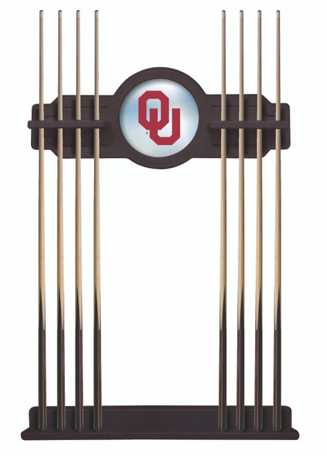 University of Oklahoma Cue Rack w/ Officially Licensed Team Logo (English Tudor)