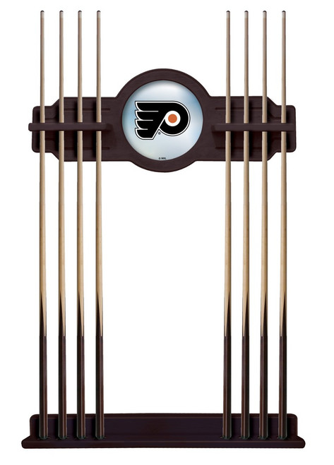 Philadelphia Flyers Cue Rack w/ Officially Licensed Team Logo (English Tudor) Image 1