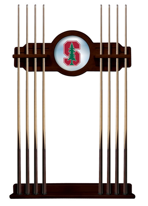 Stanford University Cue Rack w/ Officially Licensed Team Logo (English Tudor) Image 1