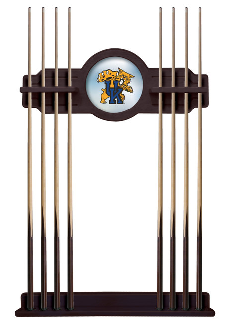 University of Kentucky "Cat" Cue Rack w/ Officially Licensed Team Logo (English Tudor) Image 1