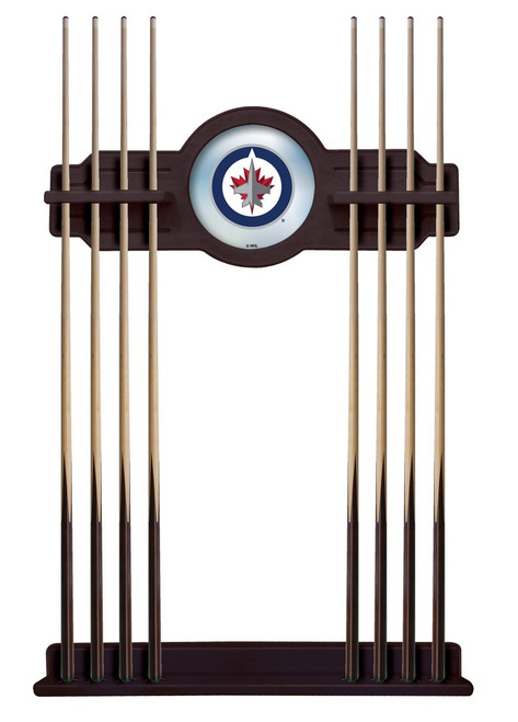 Winnipeg Jets Cue Rack w/ Officially Licensed Team Logo (English Tudor) Image 1