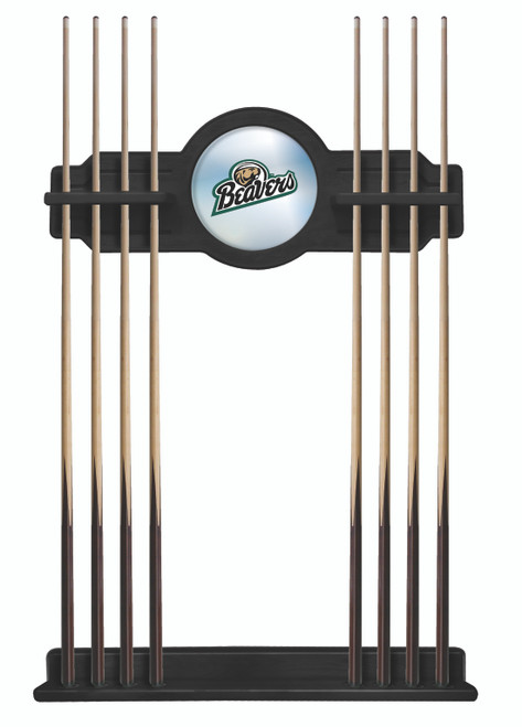 Bemidji State University Cue Rack w/ Officially Licensed Team Logo (Black) Image 1