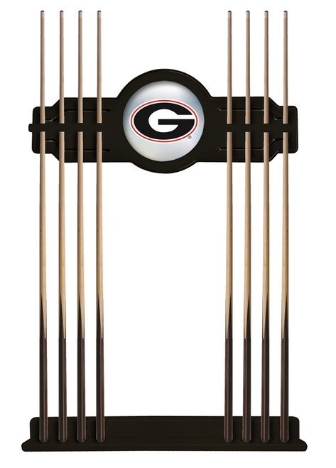 University of Georgia "G" Cue Rack w/ Officially Licensed Team Logo (Black) Image 1