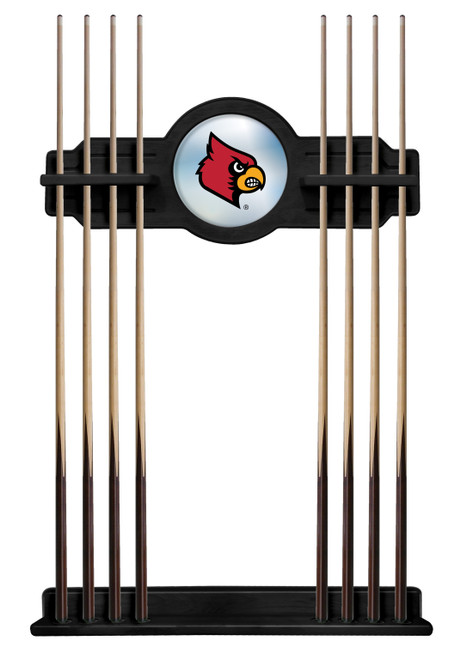 University of Louisville Cue Rack w/ Officially Licensed Team Logo (Black) Image 1