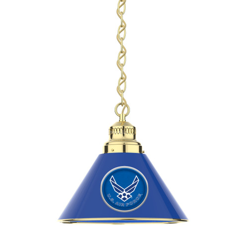 United States Air Force Billiard Light w/ Military Logo - Pendant (Brass) Image 1