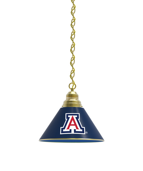 Arizona Billiard Light w/ Wildcats Logo - Pendant (Brass) Image 1