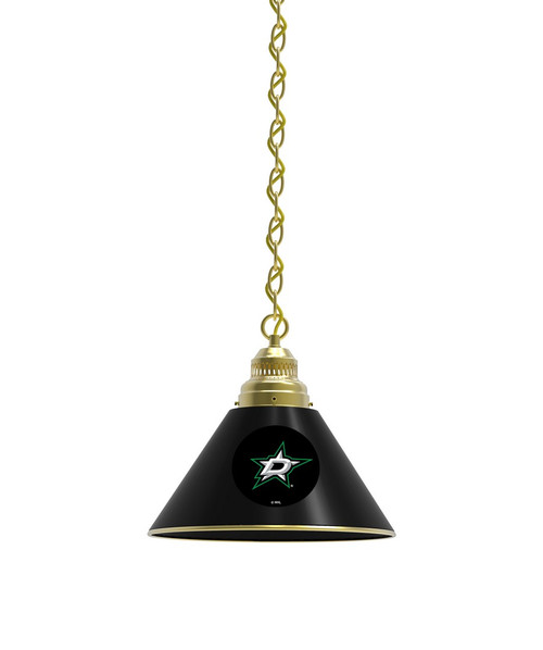 Dallas Billiard Light w/ Stars Logo - Pendant (Brass) Image 1