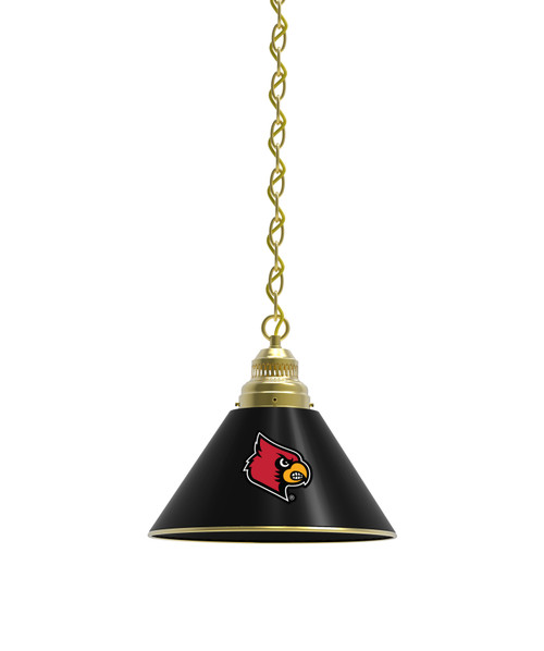Louisville Billiard Light w/ Cardinals Logo - Pendant (Brass) Image 1