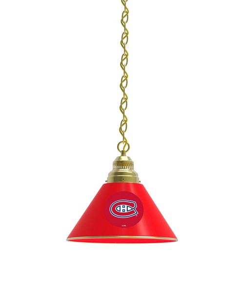 Montreal Billiard Light w/ Canadiens Logo - Pendant (Brass) Image 1