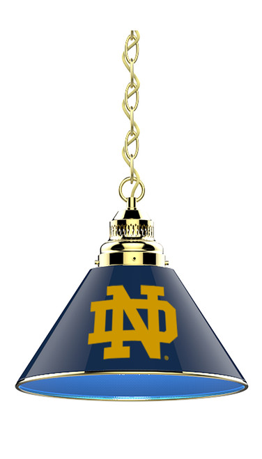 Notre Dame Billiard Light w/ Irish 'ND' Logo - Pendant (Brass) Image 1