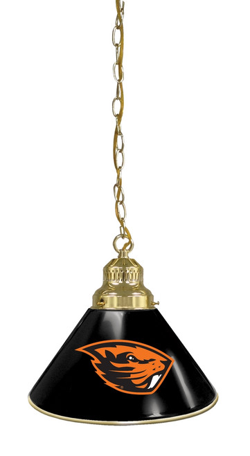 Oregon State Billiard Light w/ Beavers Logo - Pendant (Brass) Image 1