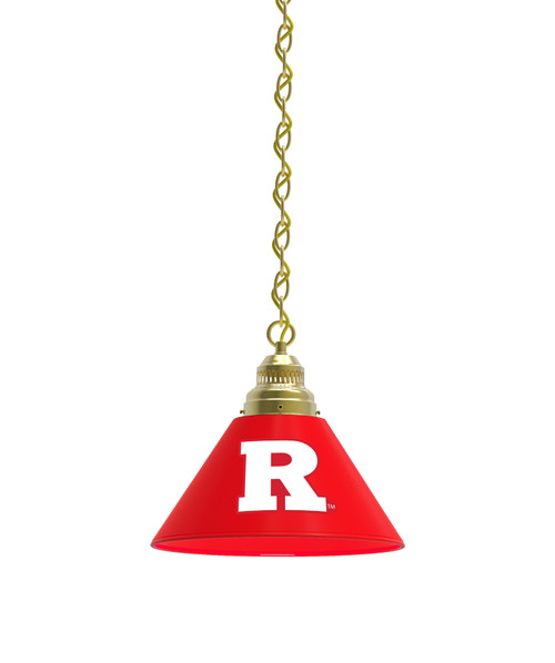Rutgers Billiard Light w/ Scarlet Knights Logo - Pendant (Brass) Rutgers Billiard Light w/ Scarlet Knights Logo - Pendant (Brass)