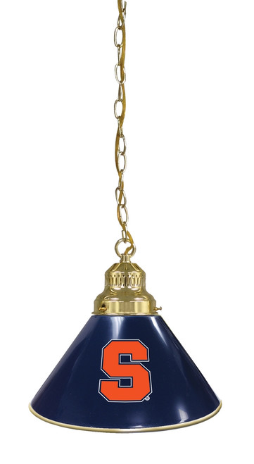 Syracuse Billiard Light w/ Orange Logo - Pendant (Brass) Image 1