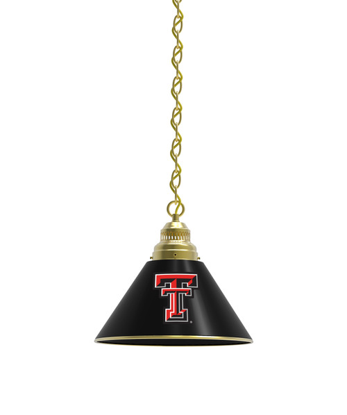 Texas Tech Billiard Light w/ Red Raiders Logo - Pendant (Brass)