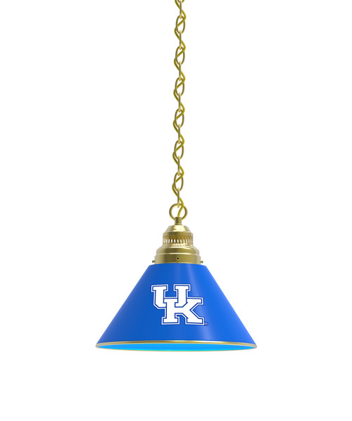 Kentucky Billiard Light w/ Wildcats 'UK' Logo - Pendant (Brass) Image 1