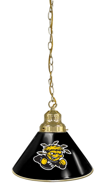 Wichita State Billiard Light w/ Shockers Logo - Pendant (Brass) Image 1