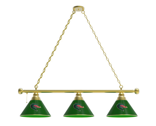 Alabama Birmingham Billiard Light w/ Blazers Logo - 3 Shade (Brass) Image 1