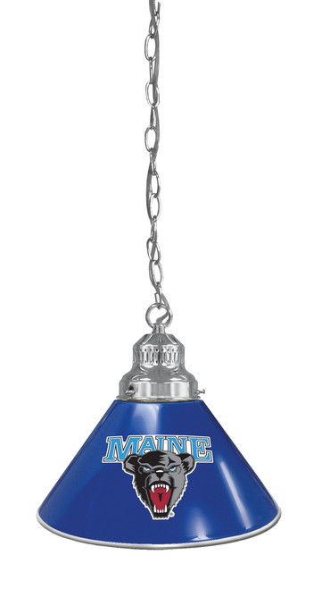 Maine Billiard Light w/ Black Bears Logo - Pendant (Chrome) Image 1