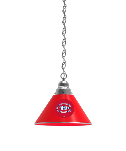 Montreal Billiard Light w/ Canadiens Logo - Pendant (Chrome) Image 1