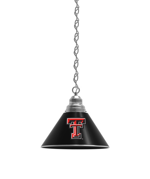 Texas Tech Billiard Light w/ Red Raiders Logo - Pendant (Chrome)