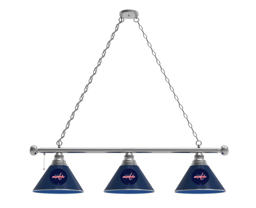 Washington Billiard Light w/ Capitals Logo - 3 Shade (Chrome) Image 1