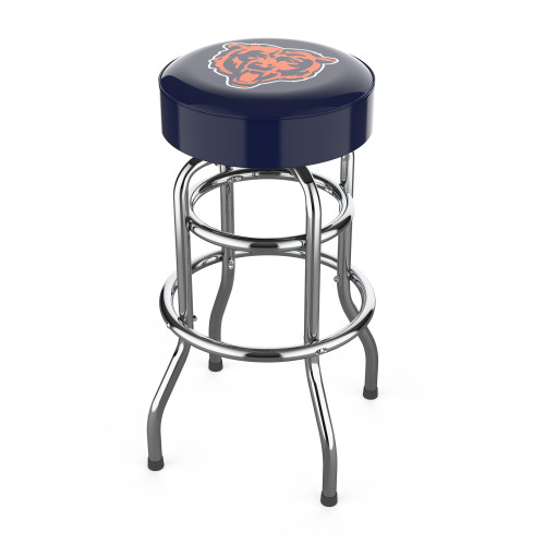 Chicago Bears Swivel Chrome Bar Stool